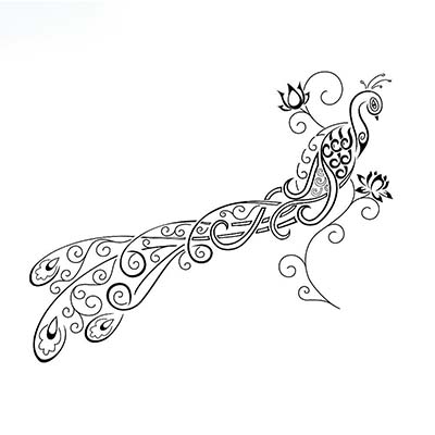 Small Dolphin Foot Design Water Transfer Temporary Tattoo(fake Tattoo) Stickers NO.10784